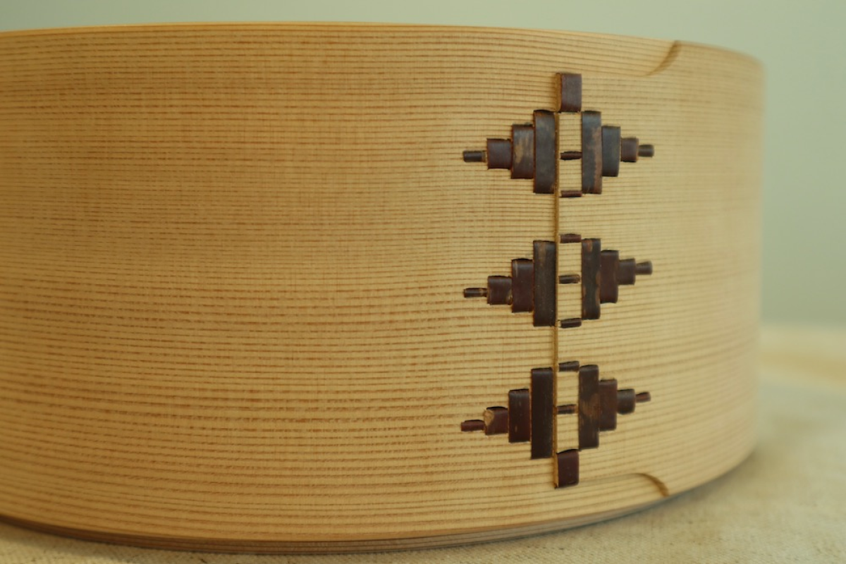 柴田慶信商店　秋田杉　曲げわっぱ　シバキ塗り　　蓋付き 七つ鉢　特注　鱗綴じ 柴田慶信商店 秋田杉 曲げわっぱ シバキ塗り 蓋付き 七つ鉢 特注 鱗