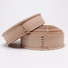 画像をギャラリービューアに読み込む, シバキ 白木 蓋付き 七つ鉢