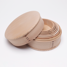 画像をギャラリービューアに読み込む, シバキ 白木 蓋付き 七つ鉢