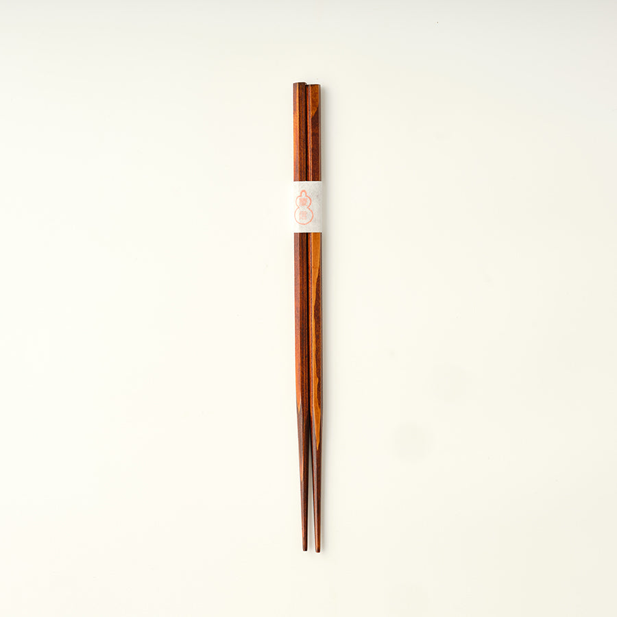 源平|六角箸|hexagonal chopsticks|brown