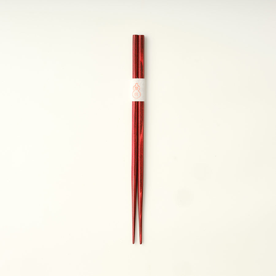 源平|六角箸|hexagonal chopsticks|red