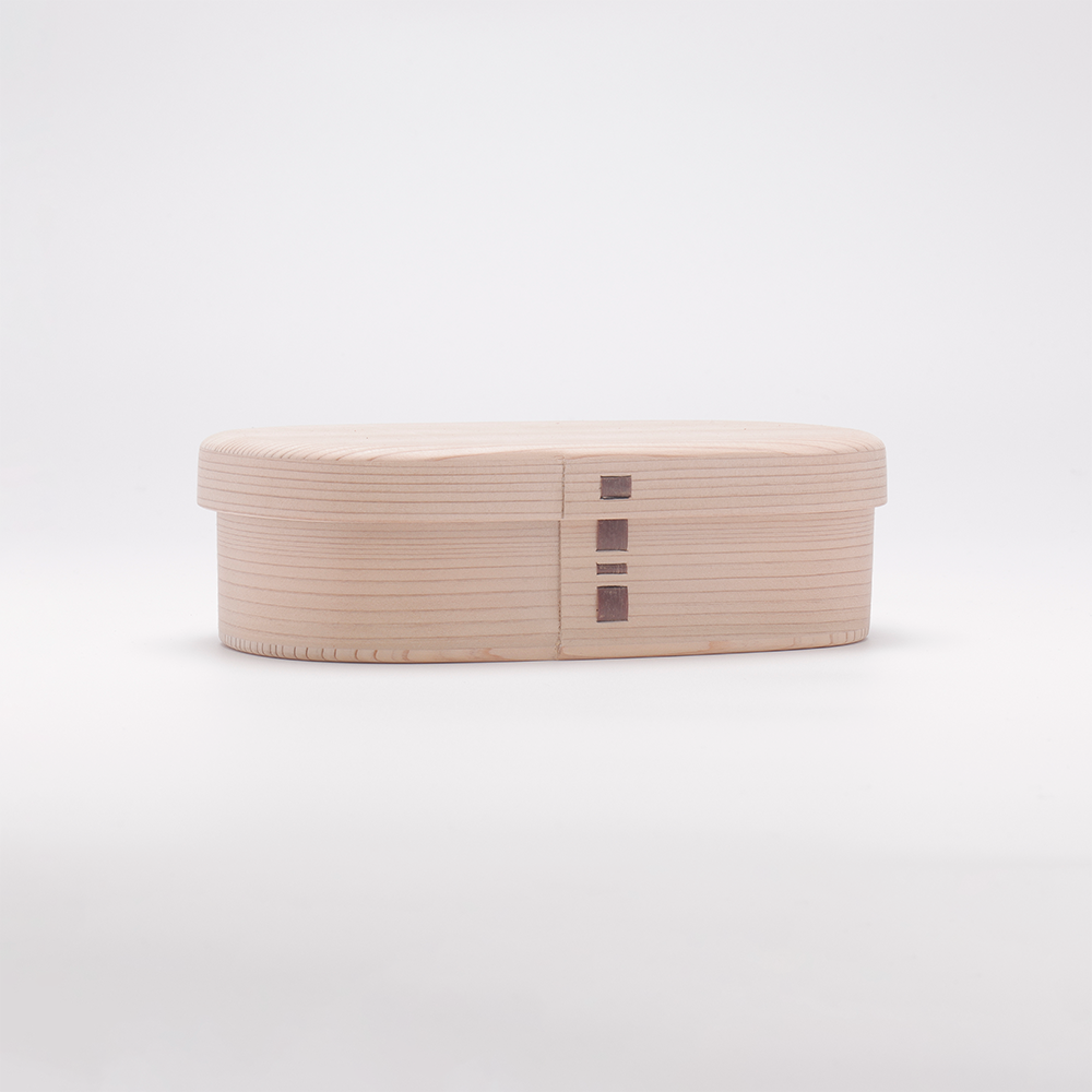 白木 漆 手の平弁当箱 上げ蓋 被せ蓋 入れ子 | 柴田慶信商店 秋田県大館市