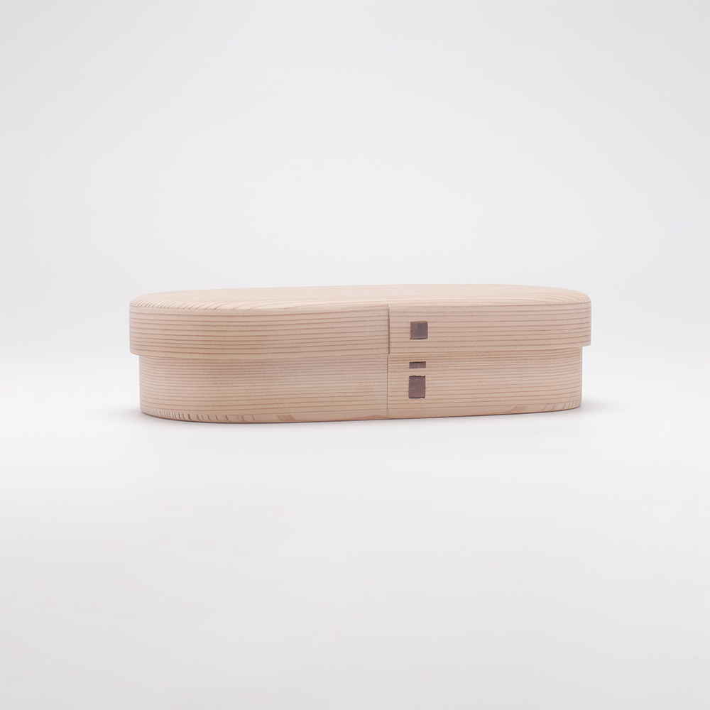 白木 漆 手の平弁当箱 上げ蓋 被せ蓋 入れ子 | 柴田慶信商店 秋田県大館市