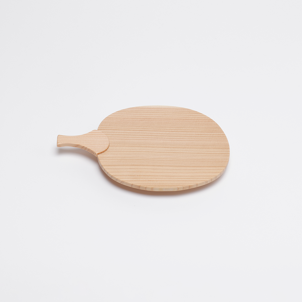 クリア うちわ皿 | 柴田慶信商店 大館曲げわっぱ