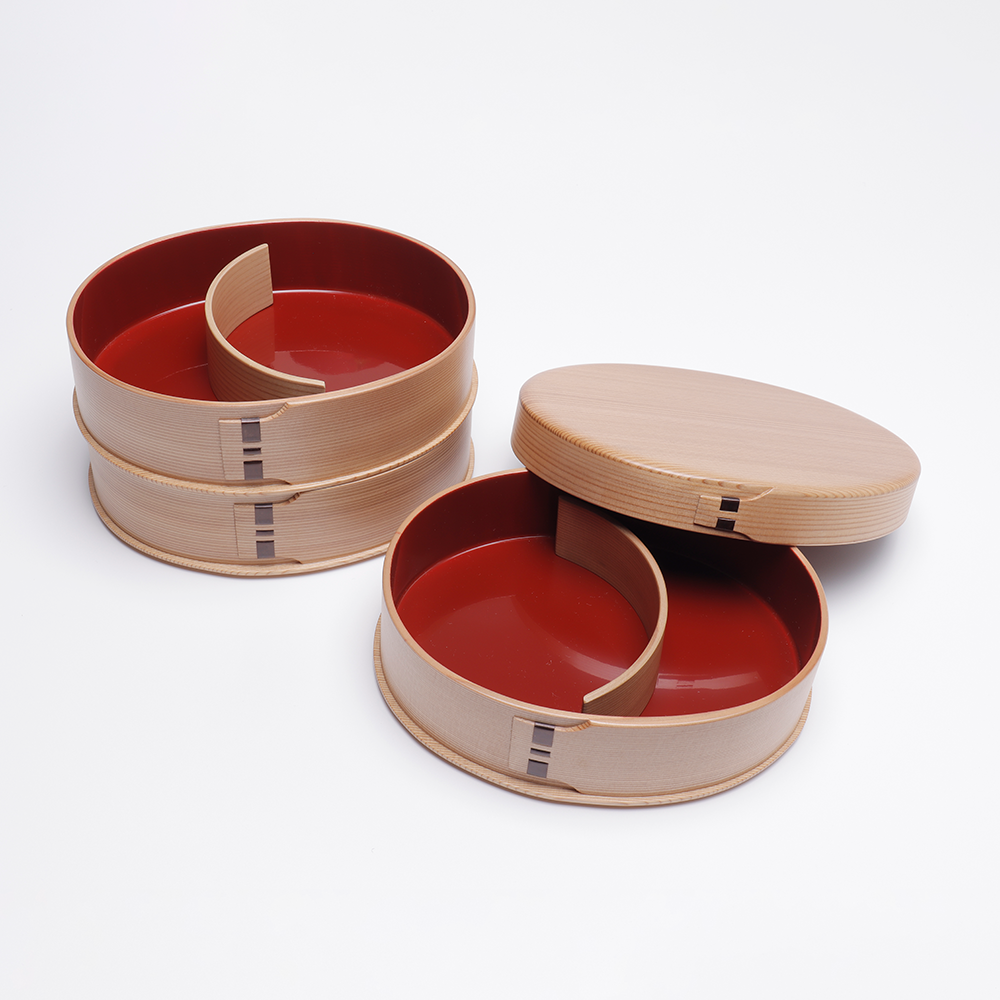 内朱 重箱三段 つぼつぼ – 柴田慶信商店