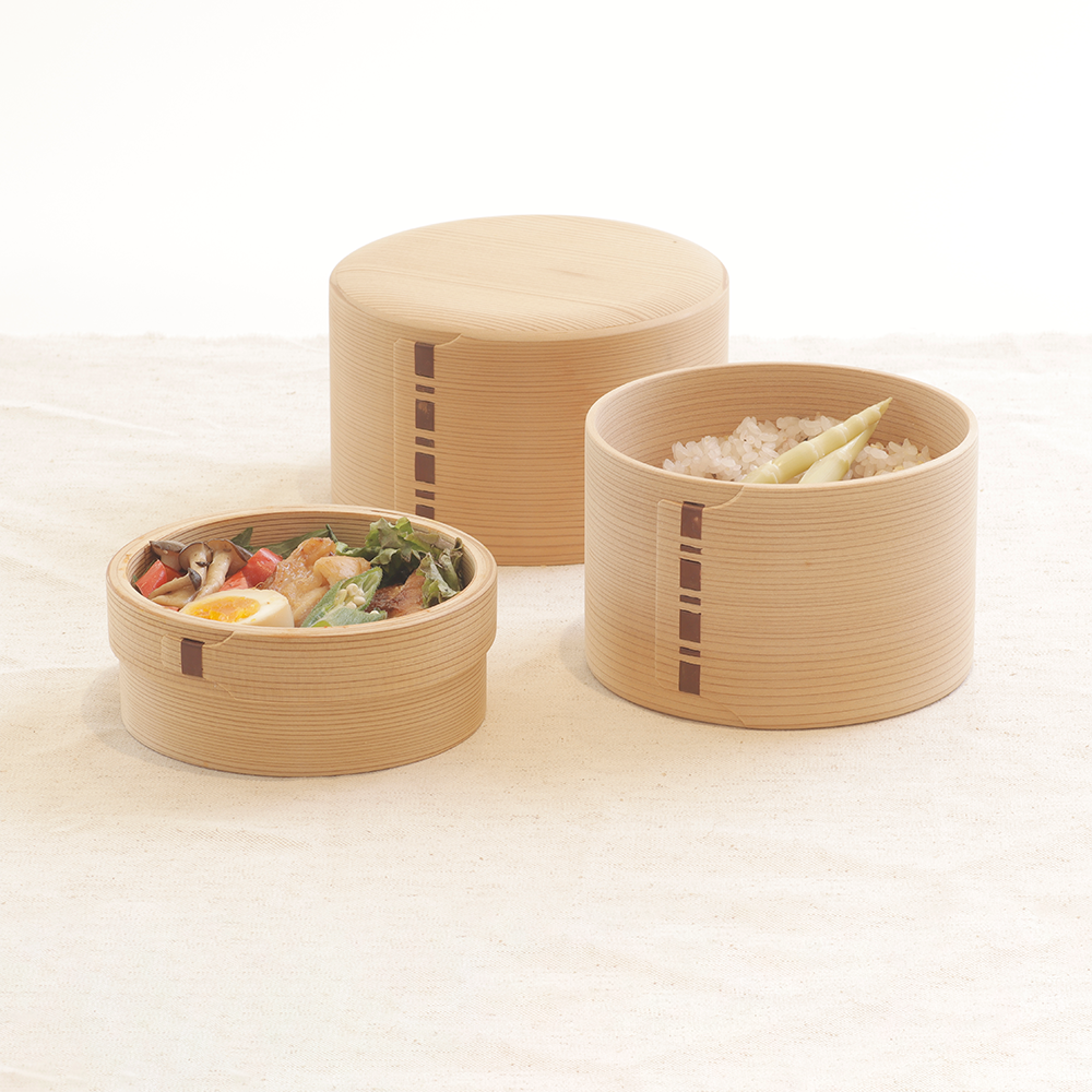 柴田慶信商店 大館 曲げわっぱ 白木 きこり弁当箱 白木 漆 シバキ きこり弁当箱 | 柴田慶信商店 秋田県大館市